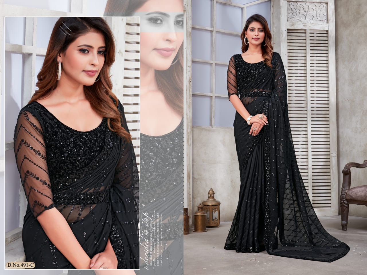Zara 491 Party Wear Wholesale Designer Saree Catalog

